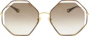 Chloé Sonnenbrille - POPPY hexagonal metal sunglasses - Gr. unisize - in Mehrfarbig - für Damen