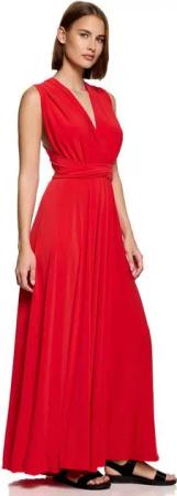 Worldclassca Abendkleid Worldclassca Abendkleid Partykleid Lang mit Schlitz Sommerkleid Maxikleid Cocktailkleid Wickelkleid Elegant Schulterfrei Ärmellos