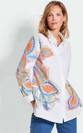 GOLDNER Kurzarmbluse Bluse