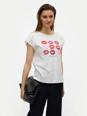 Vero Moda T-Shirt Cysma 10328272 Weiß Regular Fit