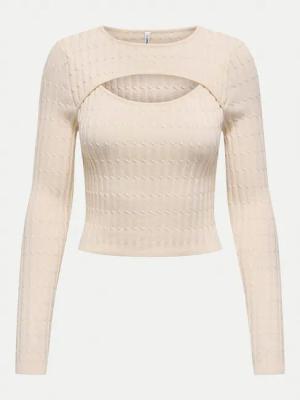 ONLY Pullover Meddi 15339582 Beige Cropped Fit