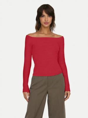 ONLY Bluse Glamour 15339763 Rot Slim Fit
