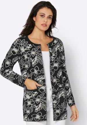 Jacquardstrickjacke