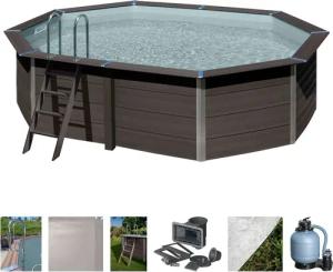 Gre Ovalpool "Avantgarde", (Set), 6-tlg., Composite Pool, BxLxH: 386x524x124 cm