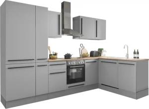 BASIC by Balculina Winkelküche "Denver, Küche BxHxT 310/115 x 211 x 60", Breite 310 cm, wahlweise mit E-Geräten und Induktion