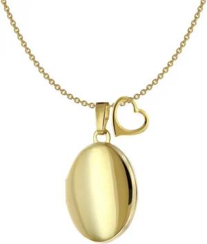 Acalee Kette mit Anhänger mit Medaillon und Herzchen Anhänger Gold 333 / 8K