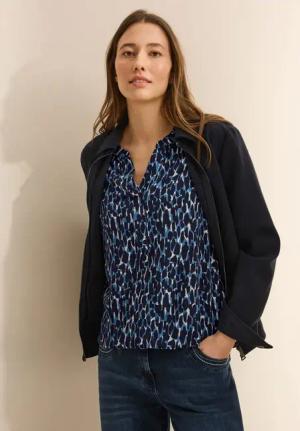 Cecil Damen Bedruckte Bluse in Blau, Gr: M