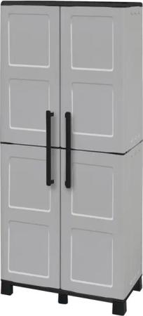 Linea Idea Kunststoffschrank Idea grau Kunststoff B/H/T: ca. 68x169x37 cm