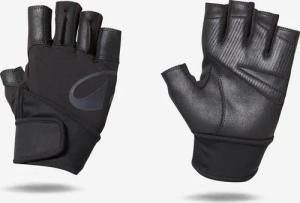 Handschuhe Krafttraining Grip stützend - schwarz