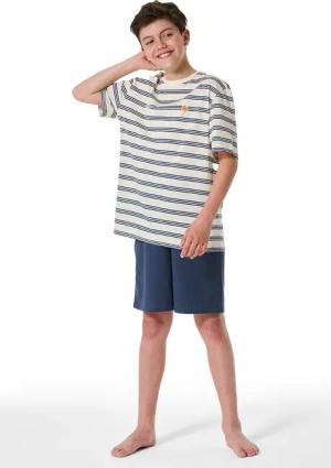 Schlafanzug kurz Organic Cotton Streifen creme - Nightwear 164