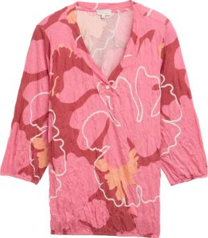 TOM TAILOR Damen Plus Size - Crinkle Blusenshirt, rot, Geblümt, Gr. 48