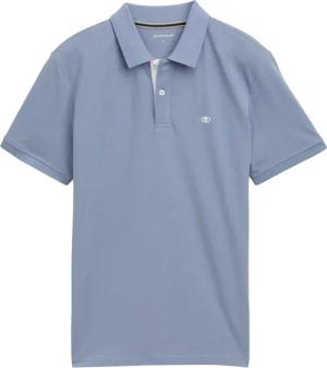 TOM TAILOR Herren Piqué Poloshirt aus Baumwolle, blau, Uni, Gr. S