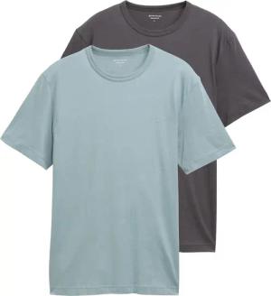 TOM TAILOR Herren Basic T-Shirts im 2er-Pack, grün, Uni, Gr. XXXL