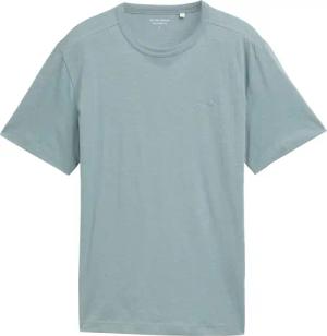 TOM TAILOR Herren Basic T-Shirt aus Baumwolle, grün, Uni, Gr. S