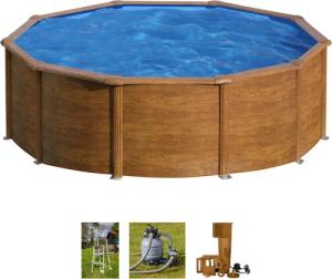Gre Rundpool "SICILIA inkl. Zubehör", (Set, 4 tlg.), Höhe: 120 cm, in versch. Größen erhältlich