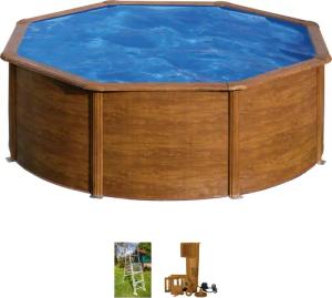 Gre Rundpool "SICILIA inkl. Zubehör", (Set, 4 tlg.), Höhe: 120 cm, in versch. Größen erhältlich