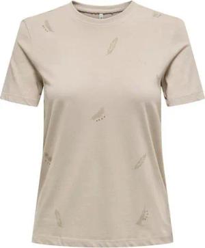 ONLY Kurzarmshirt ONLKITA LIFE REG S/S FEATHERS TOP JRS