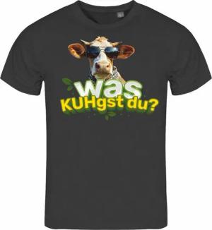 deinshirt Print-Shirt Herren T-Shirt Was KUHgst du Funshirt mit Motiv
