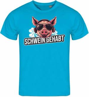 deinshirt Print-Shirt Herren T-Shirt Schwein gehabt Funshirt mit Motiv