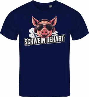 deinshirt Print-Shirt Herren T-Shirt Schwein gehabt Funshirt mit Motiv