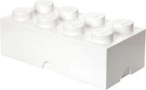 Room Copenhagen Aufbewahrungsdose LEGO® Storage Brick 8 Weiß, mit 8 Noppen, Baustein-Form, stapelbar
