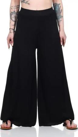 Aurela Damenmode Palazzohose Damen Culotte mit weitem Bein sommerlicher Hosenrock mit besonders weitem Bein für ein luftiges Tragegefühl