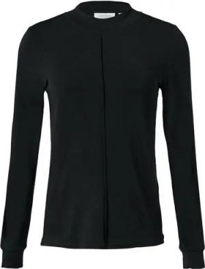 Comma Strickpullover Langarmshirt mit Nahtdetail (1-tlg) langarm, Modal-Mix, Slim Fit