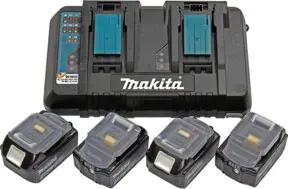 Makita Power Source Kit Li 18V 4x 5Ah Akkus + Doppelladegerät