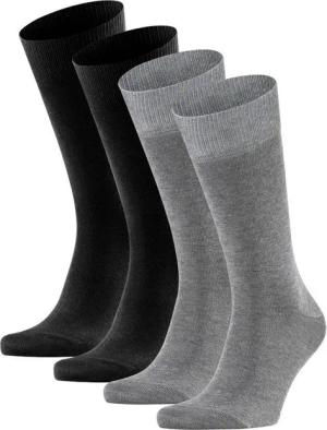 FALKE Kurzsocken Herren Socken 4er Pack Baumwolle FALKE Happy DP SO (Packung, 4er Pack)