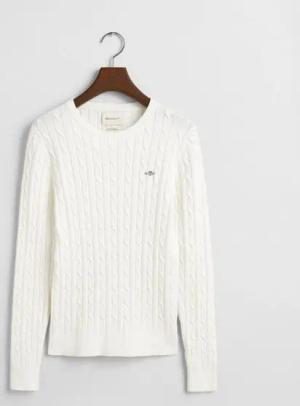 Gant Strickpullover STRETCH COTTON CABLE C-NECK