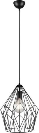 Reality Pendelleuchte R30971032 mattschwarz Metall H/D: ca. 150x30 cm E27 1 Brennstellen