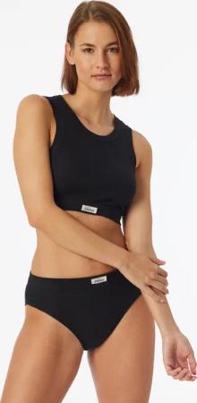 Bustier Feinripp schwarz - Revival Paula 44