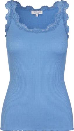 rosemunde Tanktop "Babette Silk Top", wunderschöner Vintage-Spitzenbesatz an Ausschnitt und Trägern
