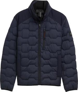 TOM TAILOR Herren Hybrid Lightweight Steppjacke, blau, Uni, Gr. M
