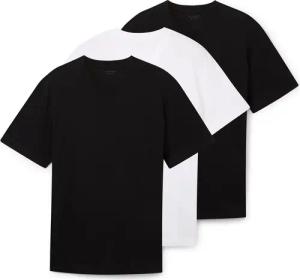 TOM TAILOR Herren Basic T-Shirts im Dreierpack, schwarz, Uni, Gr. M