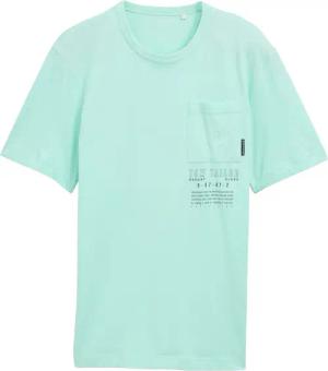TOM TAILOR Herren T-Shirt mit Brusttasche, grün, Uni, Gr. XL