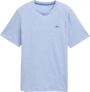 TOM TAILOR Herren T-Shirt mit Logo-Print, blau, Gestreift, Gr. XXL