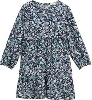 TOM TAILOR Mädchen Mini-Kleid mit Blumenmuster, blau, Geblümt, Gr. 128/134