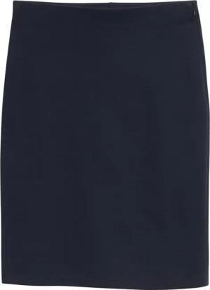 TOM TAILOR Damen Rock mit Schlitz-Detail, blau, Uni, Gr. 36