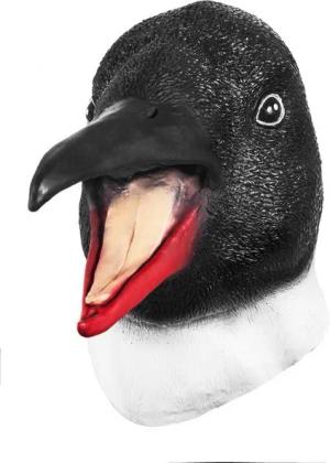 Metamorph Verkleidungsmaske Pinguin, Realistisch gestaltete Vollmaske