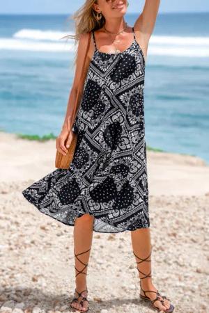 Paisley Lockeres Midikleid