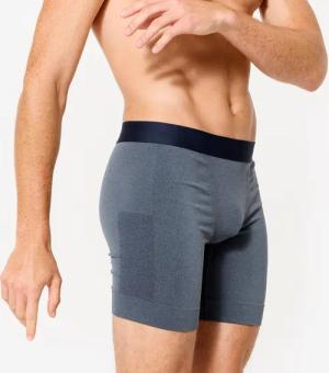 Lauf-Boxershorts Herren lang nahtlos blau