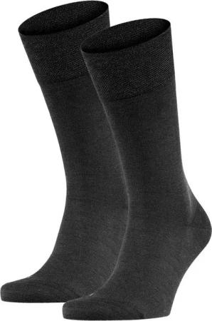 FALKE Kurzsocken Herren Socken 2er Pack Wolle (Packung, 2er Pack)