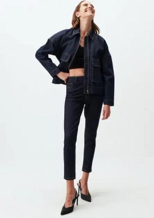 Jimmy Key Skinny-fit-Jeans Hohe Taille Jean Jeans