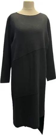 BZNA Strickkleid Bara Asymmetrisches Kleid Longpulli Tunikakleid