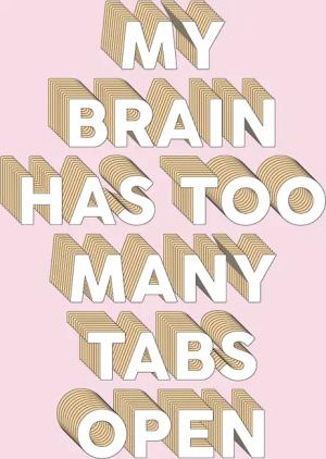 queence Leinwandbild "Spruch Brain", Kunst-Modern-Schriftzug-Sprüche & Texte, Premium-Leinwandstoff, Handarbeit aus Deutschland