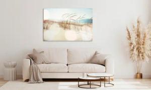 queence Acrylglasbild "Estan", Strand-Himmel-Düne-Deutschland-Gräser-Meer-Meer Bilder-Spa-Steg, (1 St.), Fine Art-Print in Galeriequalität