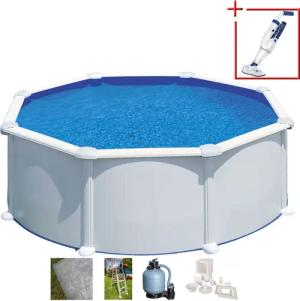 Gre Rundpool "ATLANTIS inkl. Zubehör", (Set, 5 tlg.), Höhe: 132 cm, in versch. Größen