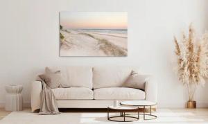 queence Acrylglasbild "Evek", Strand-Himmel-Düne-Deutschland-Gräser-Meer-Meer Bilder-Spa-Steg, (1 St.), Fine Art-Print in Galeriequalität