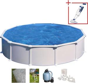Gre Rundpool "ATLANTIS inkl. Zubehör", (Set, 5 tlg.), Höhe: 132 cm, in versch. Größen
